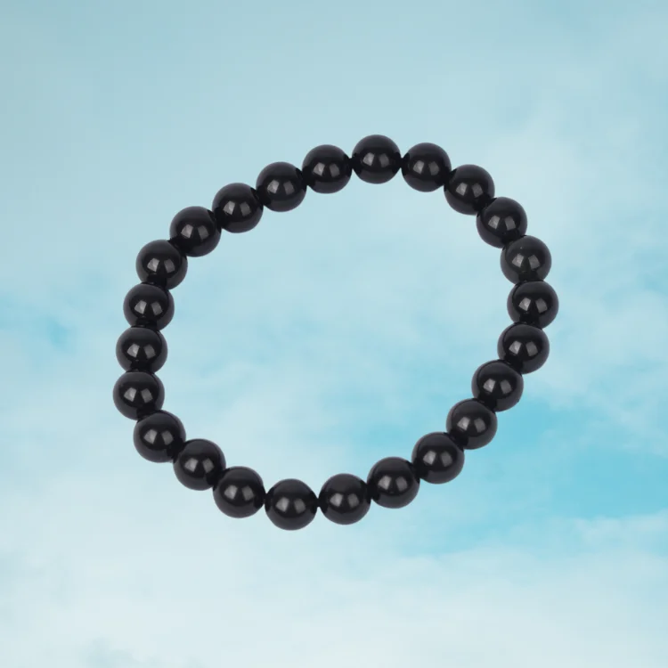Black Obsidian Round Bracelet